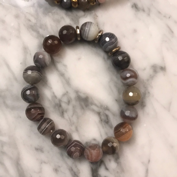 Beaded earth toned bangle set - Picture 4 of 4